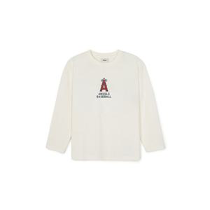 MLB키즈반팔티 GQC 7ATSV0144-41IVS 바시티 티셔츠 LA 에인절스