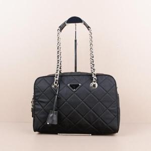 프라다 포코노 나일론 퀼팅 체인백 미디엄 블랙 1BB903 2AS3 F0002