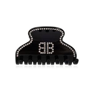 25 FW 발렌시아가 BB 로고 헤어 클립 블랙 769727TZF2S