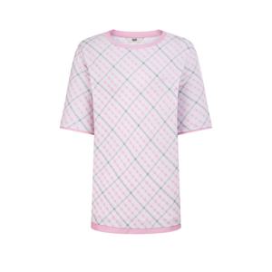 닥스 골프 여성 25SS 핑크 체크 반팔티셔츠 WNTS5B402P2