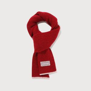 커버낫넥워머 JQS CO2504TC75-RD 우먼 클로버하트 멜란지 팁 램스울 머플러 Red