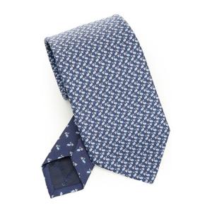 페라가모 패턴 실크 내로우 타이 351314788921 001