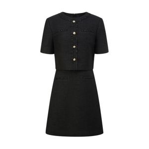 질스튜어트 뉴욕 여성 25SS 블랙 글리터장식 레이온혼방 트위드원피스 WJDR5B251BA