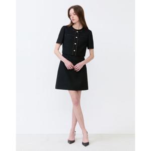 질스튜어트 뉴욕 여성 25SS 블랙 글리터장식 레이온혼방 트위드원피스 WJDR5B251BK