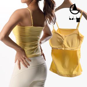 [그리니치]사이드셔링 크롭 브라탑 끈조절 캡나시 요가복 rs7093