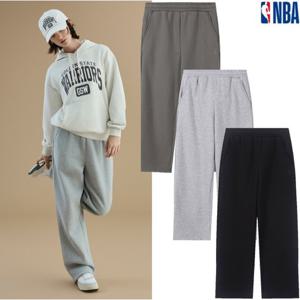 [NBA]N245PT120P GR 남여공용 엔비에이 기모 와이드 팬츠 바지 트레이닝 오버핏 무지
