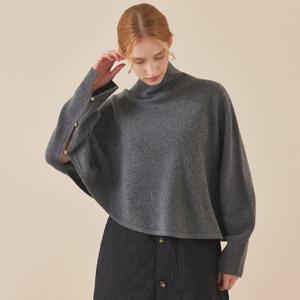 [매긴]버튼 슬리브 언발런스 울 니트_PBMF5W1KT2551