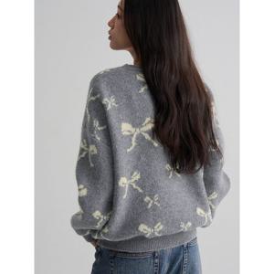 (356151SM13) [에잇세컨즈] 리본 그래픽 풀오버  그레이