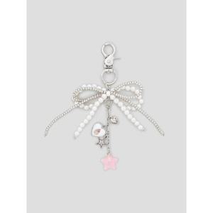 (35618ZWY13) [에잇세컨즈] 진주 리본 키링  그레이