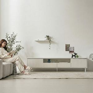 지베스 밀크 사각 템바보드 거실장 2000