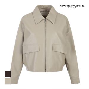 [마레몬떼][마레몬떼] 집업 카라 가죽 자켓_M242MJK12S0