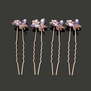 플라인 포인트 헤어핀 4p(퍼플)올림머리 뒤꽂이