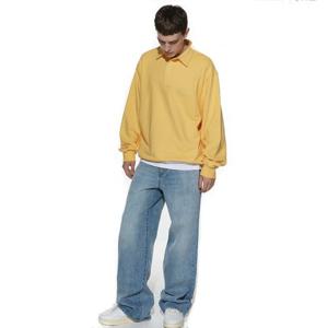 [플랙진]남성 스텝 M87 와이드 연청 데님 팬츠 (PJTT5STM875)