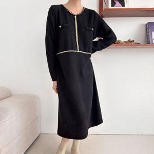 나야홍 / 아이우먼 기모골드선뜨개원피스 BSV870M512 빅사이즈