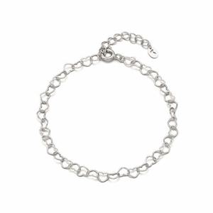 [티르리르] 하트체인 실버화이트 팔찌 TBSSVW11838M