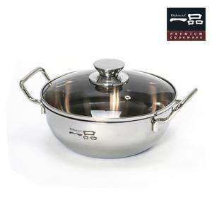 키친아트 일품 스텐 통3중 궁중 전골냄비 20cm