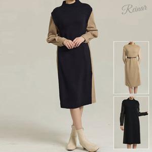 레이나 엘모어 울 블렌디드 니트 원피스