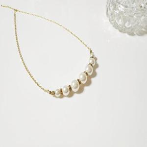 어도러블 비너스 엔틱 골드 장식 진주 체인 목걸이z