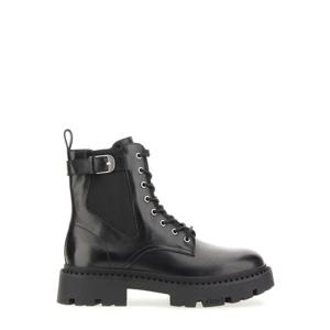 아쉬 여성 블랙 가죽 컴뱃 부츠 GHOST05_MUSTANGBLACK
