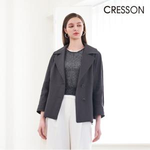 크레송 차콜그레이 프렌치 린넨 블렌디드 자켓 C241B101A_14