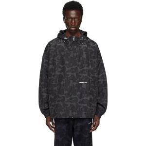 25 FW BAPE 남성 블랙 솔리드 컬러 후드 재킷 251546M180005