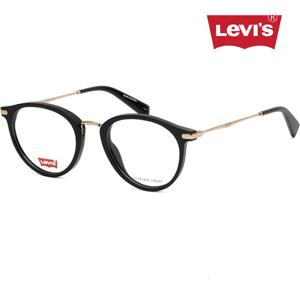 리바이스 안경테 LV5006 807 메탈 콤비 라운드 블랙 뿔테 명품