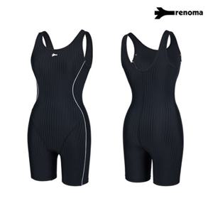 [레노마수영복]여성 실내 U-BACK 라인 2부 반신 수영복 블랙-RN-LS2F862-BK