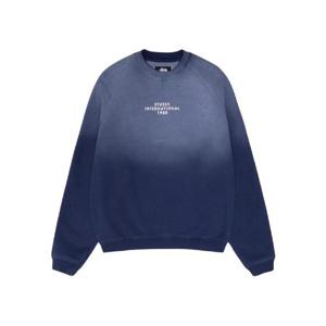 스투시 래글런 슬리브 크루 네이비 118552