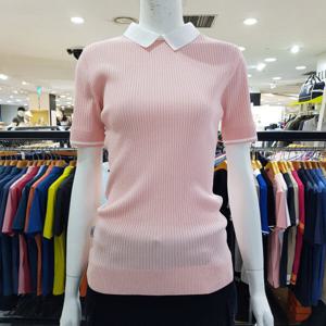 [루이까스텔]여성원톤솔리드골지카라반팔스웨터/7LESW402P_BP