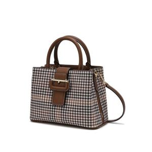 [닥스ACC]브라운 가죽배색 하운드투스체크 토트백 [하운드투스체크] DCBA5E615