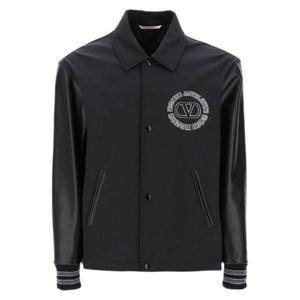 Valentino 버튼 롱 슬리브 바시티 재킷 3V3CIN059F9 0NO TP945468162