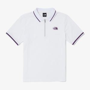 노스페이스반팔 DQC NT7PQ37B 여성 아이스 필드 반팔 집업 폴로