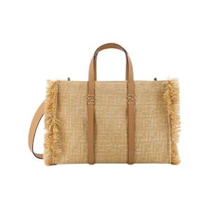 펜디 라피아 FF 자카드 패브릭 썸머 토트백 베이지 8BH435AV23F17A1