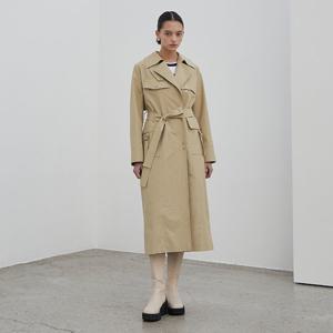 [에고이스트]아웃포켓 포인트 벨티드 롱 트렌치 코트 (EQ1WC260)