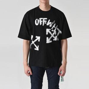 오프화이트 OMAA120 애로우 반팔티셔츠 블랙