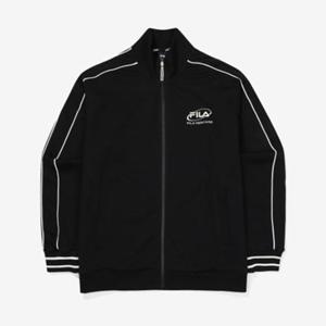 휠라 파이핑 면혼방 트레이닝자켓 FS2FTF3103X_BLK