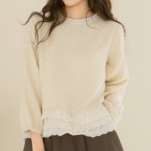 엄마옷 마담4060 내추럴포엠 레이스코튼블라우스 여성 데일리 -ZBL2512014-