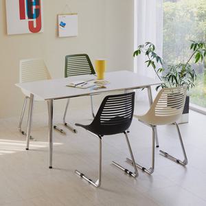 [베스트리빙] 스칸디 크롬 제트라 1200 4인 세라믹 식탁세트/의자4개