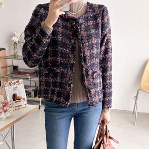 나야홍 / 아이우먼 리에수술트위드체크자켓 BNT453M512 빅사이