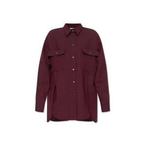 25 FW 페라가모 스트라이프 루즈핏 울퓨어 셔츠 13G380C780917