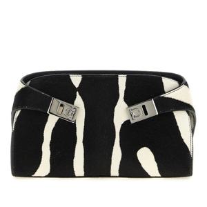 페라가모 지브라 프린트 포니 가죽 클러치 789618 KASBABIANCON