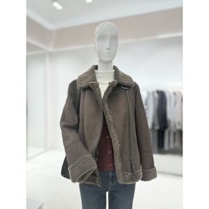 [숲]스웨이드 하이넥 인조무스탕  SBBMU905