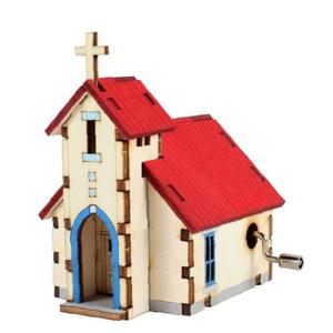 DIY 조립 오르골 교회C