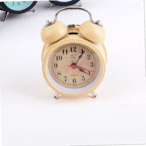 탁상용 아날로그 시계 Wood 알람시계 원형 무소음 디