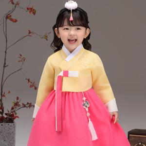 [더예한복] QT813-고운화사 여아 아동한복