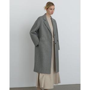 닥스 여성 24FW 가격인하캐시미어100% 그레이 헤링본 클래식 롱 코트 DLCO4DE02G2