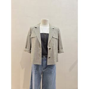 [숲]잔체크 7부 투버튼 자켓 (SB4JK30)