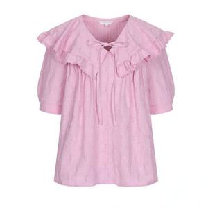 [올리브데올리브]러플카라 자수디테일 블라우스( OW5XB416-DG-EL)