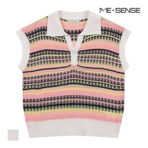 [미센스]MARIO짜임패턴 민소매 니트_MB36KNMD18Z