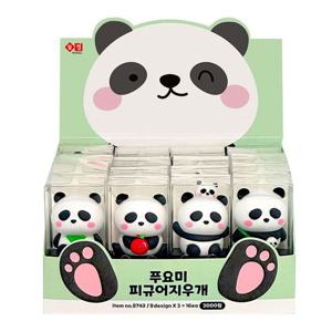 말랑말랑 판다 푸요미 피규어 캐릭터 지우개 15개